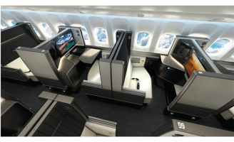 Intérieur cabine d'avion